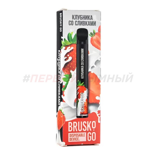 Одноразовая Э.С. Brusko Go (800) - Клубника со сливками