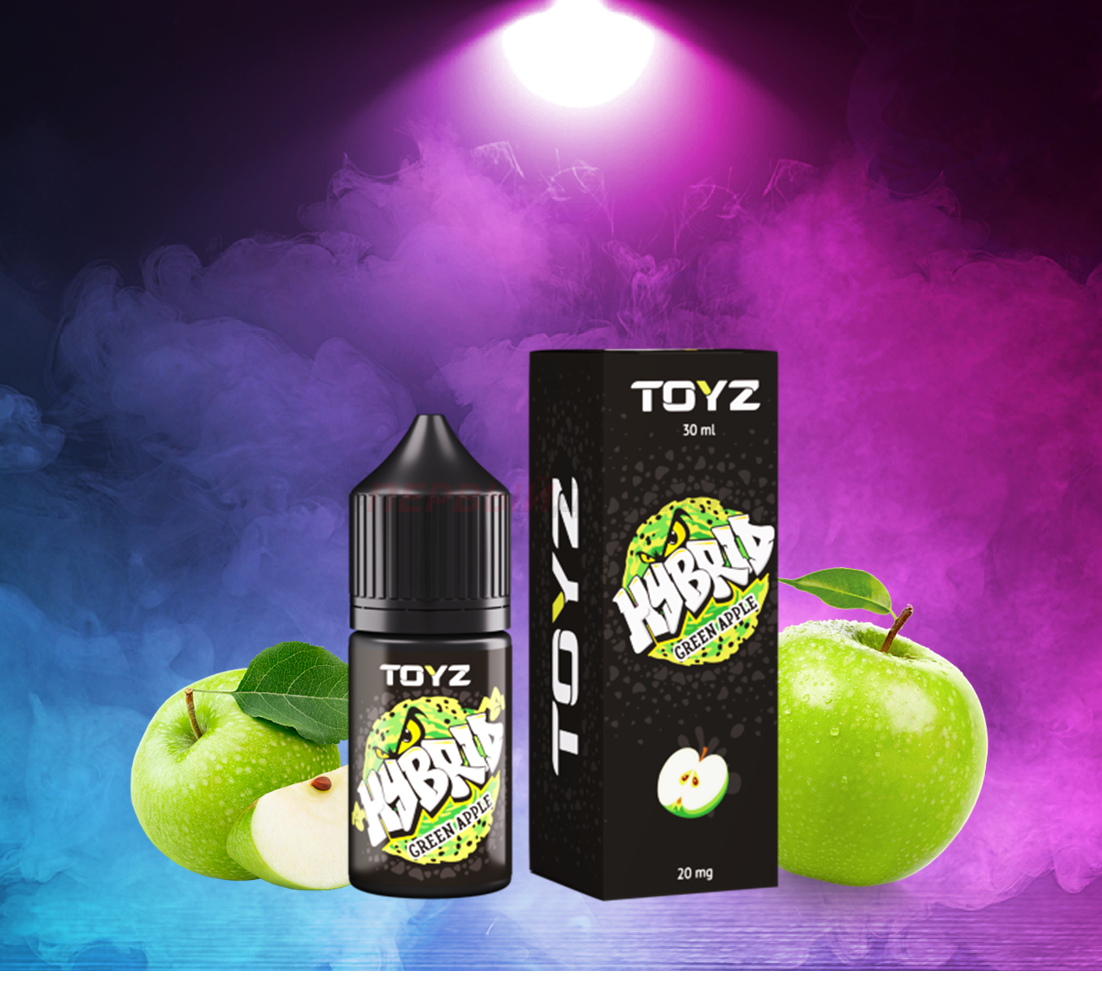 (МТ) Жидкость Hybrid Toyz by Suprime 30мл 20мг Зеленое яблоко