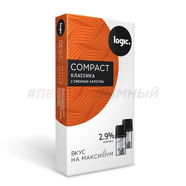 Картридж JTI x2 Logic Compact 1,6 мл, 2,9% Классика