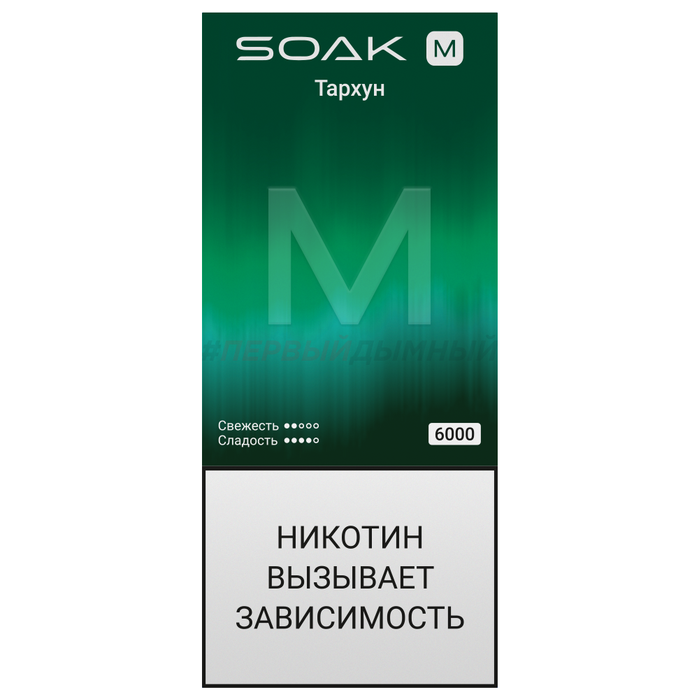 Одноразовая Э.С. SOAK M NEW (6000) Тархун (с подзарядкой)