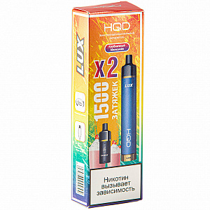 Набор HQD LUX с картриджем x2 Rainbow - Клубничный милкшейк