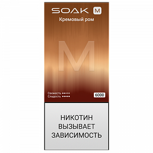 Одноразовая Э.С. SOAK M NEW (6000) Кремовый ром (с подзарядкой)