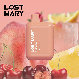 Одноразовая Э.С. Lost Mary BM(5000) Холодный персиковый чай (с подзарядкой)