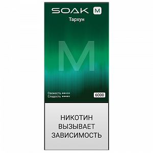 Одноразовая Э.С. SOAK M NEW (6000) Тархун (с подзарядкой)